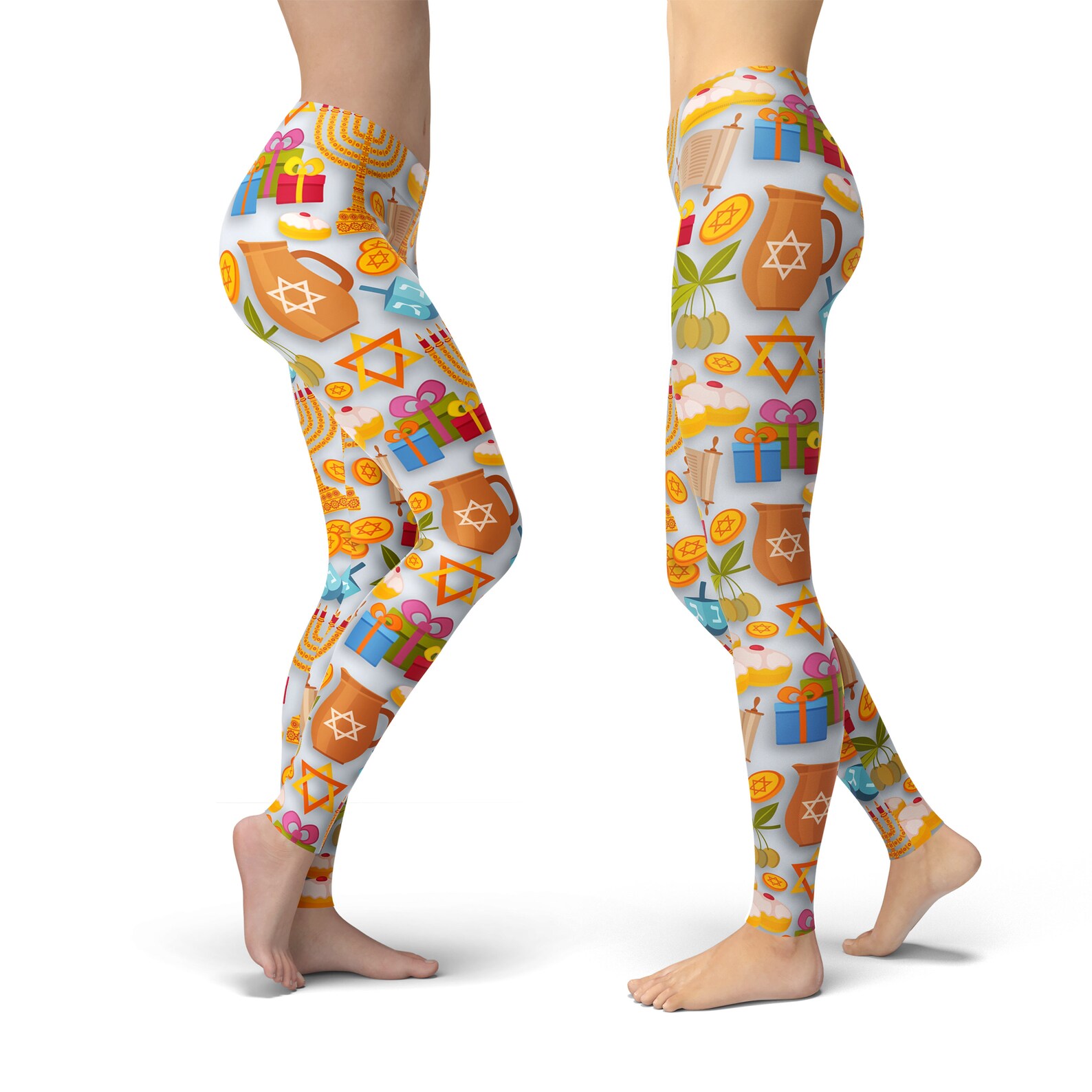 Pattern Print Hanukkah Women Leggings