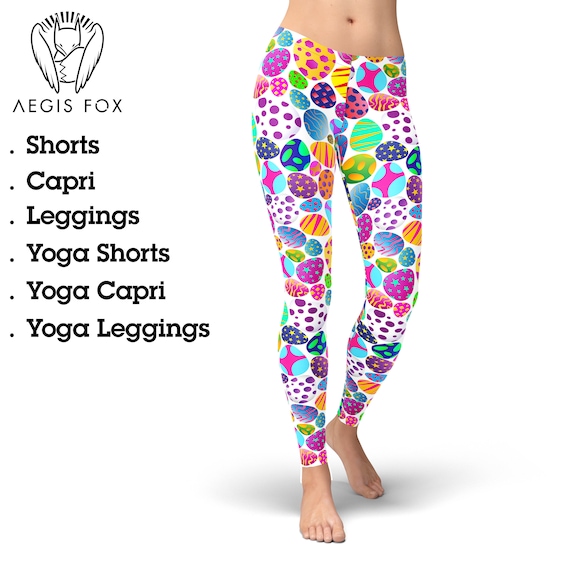 Easter Egg Leggings, Bunny Leggings, Easter Leggings, Easter Yoga