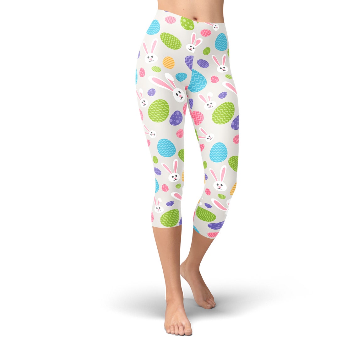 Bunny leggings Easter leggings for women Rabbit leggings Etsy