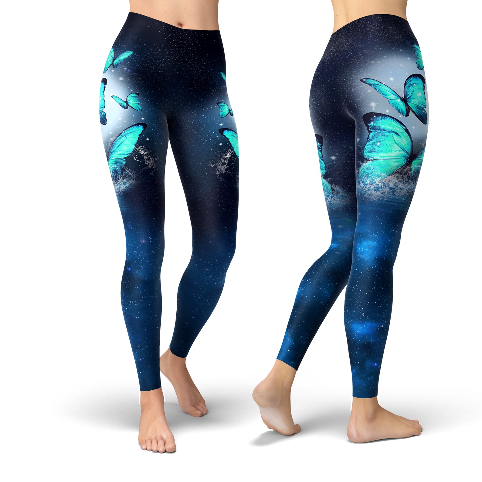 Women's Leggings Fitness Breathable Skinny Butterfly Printed Yoga Pants