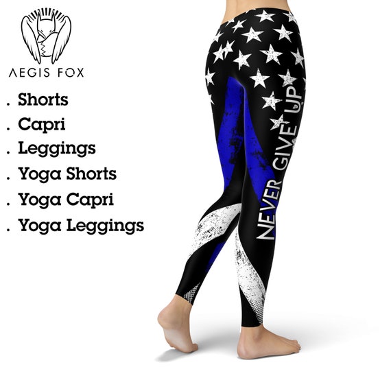 Thin blue line yoga pants discount