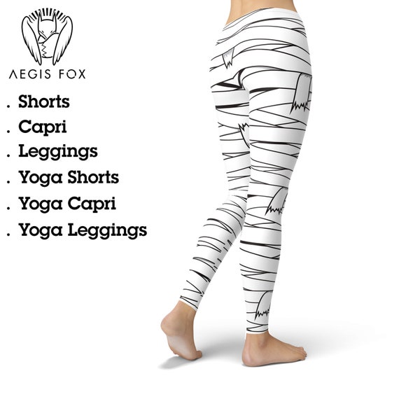 Mummy Wrap Leggings, Ancient Egyptian Gym Pants, Halloween