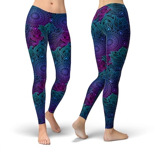 Mandala Leggings for Women, Mandala Leggings, High Waist Leggings ...