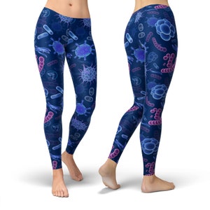 Virus Bacteria Print Pattern Women Leggings