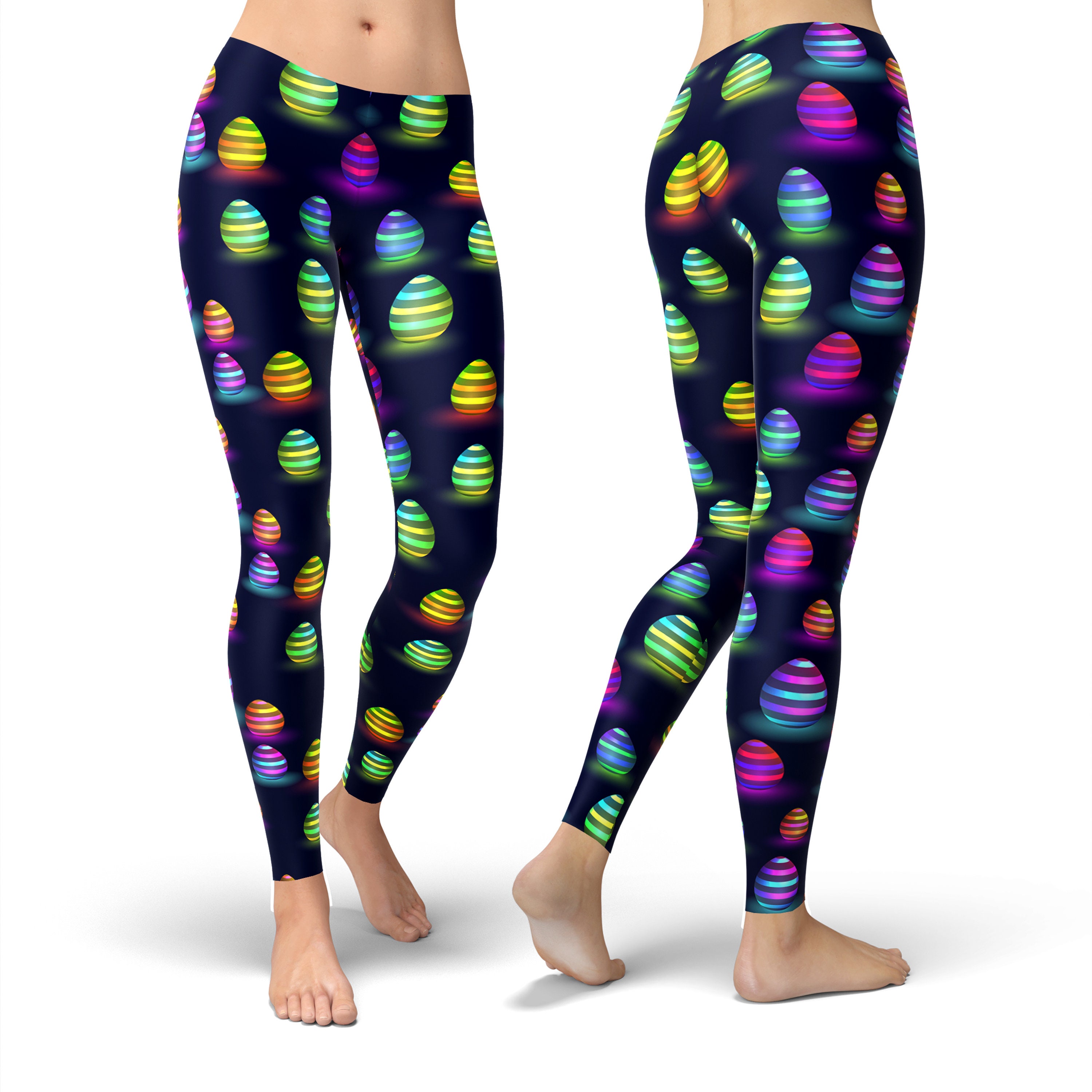 Easter leggings for women bunny leggings Easter egg Etsy