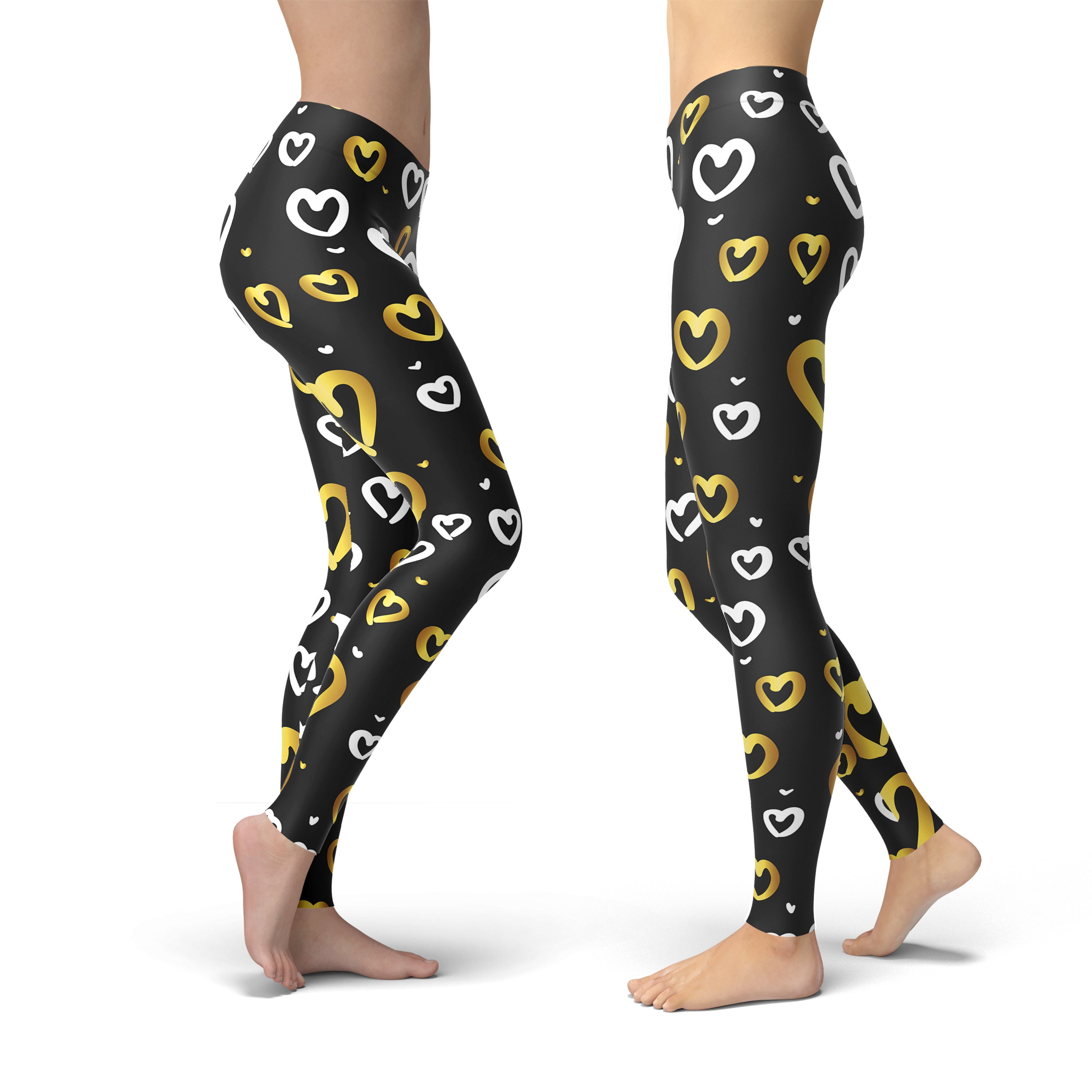 Discover Heart Leggings, Valentine's Day Yoga Leggings, Gift for Women