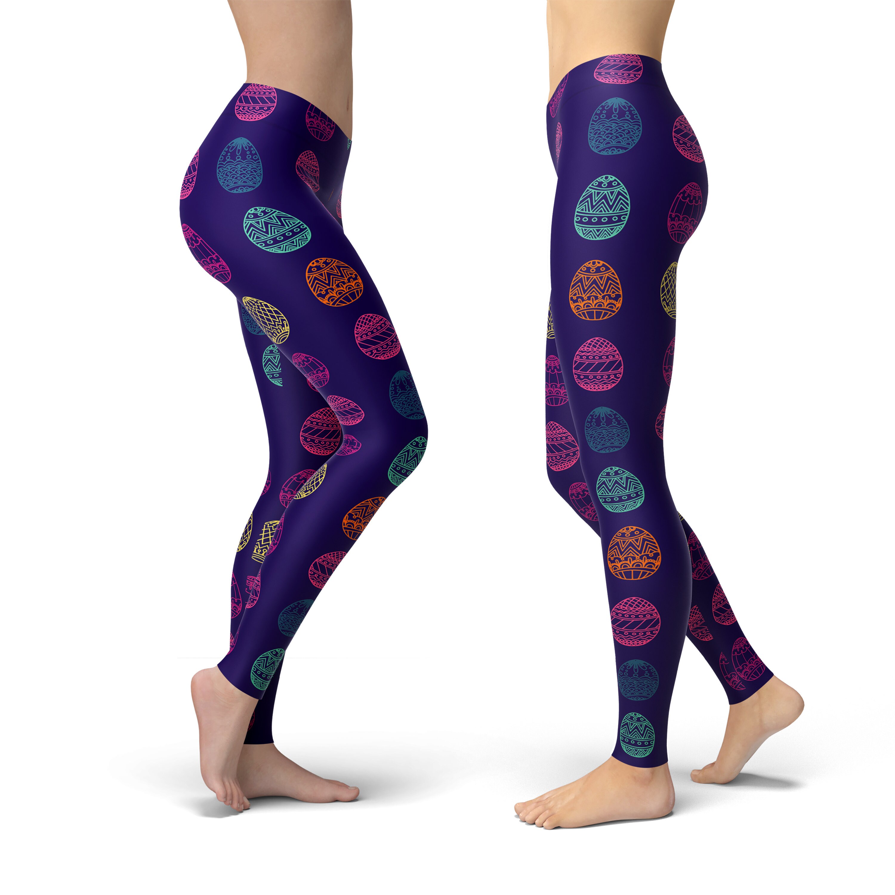 Easter Egg Leggings Bunny Leggings Easter Leggings Easter Yoga Pants Easter Costume Easter Outfit Printed Leggings for Women Etsy UK