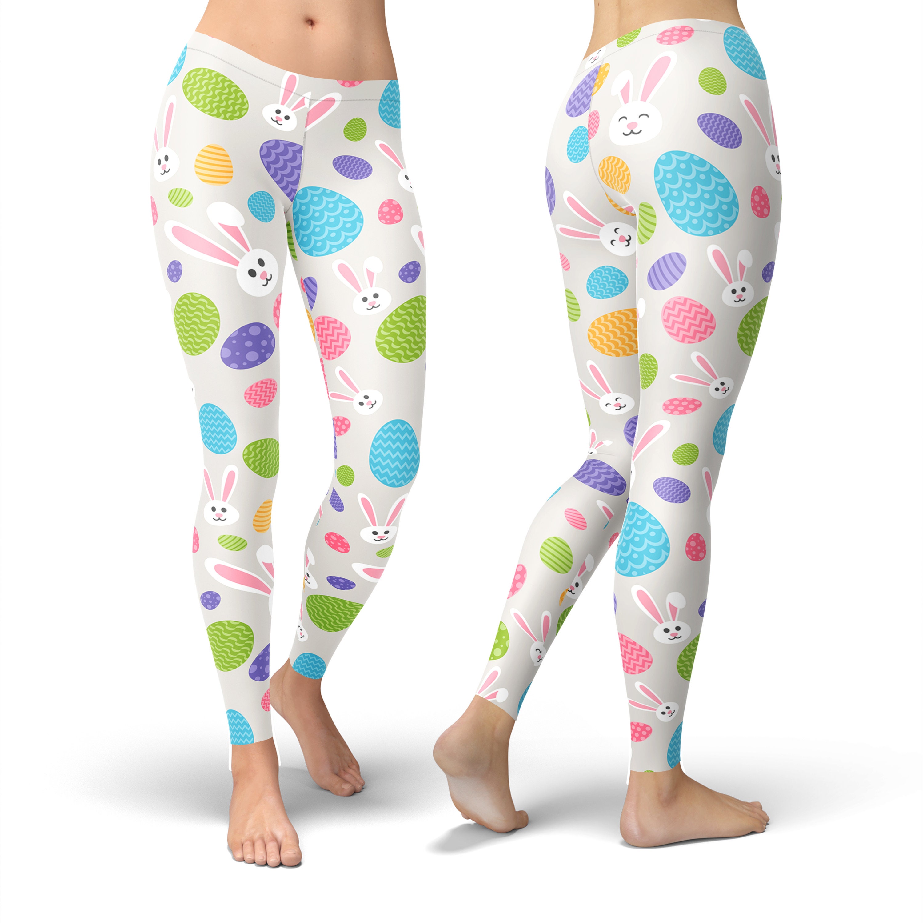 Bunny Leggings Easter Leggings for Women Rabbit Leggings Etsy