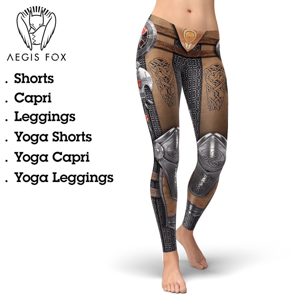 Viking Armor Leggings, Viking Warrior Leggings, Viking Norse Leggings,  Irish Leggings, Viking Design Leggings, Printed Leggings, Yoga Pants -   UK