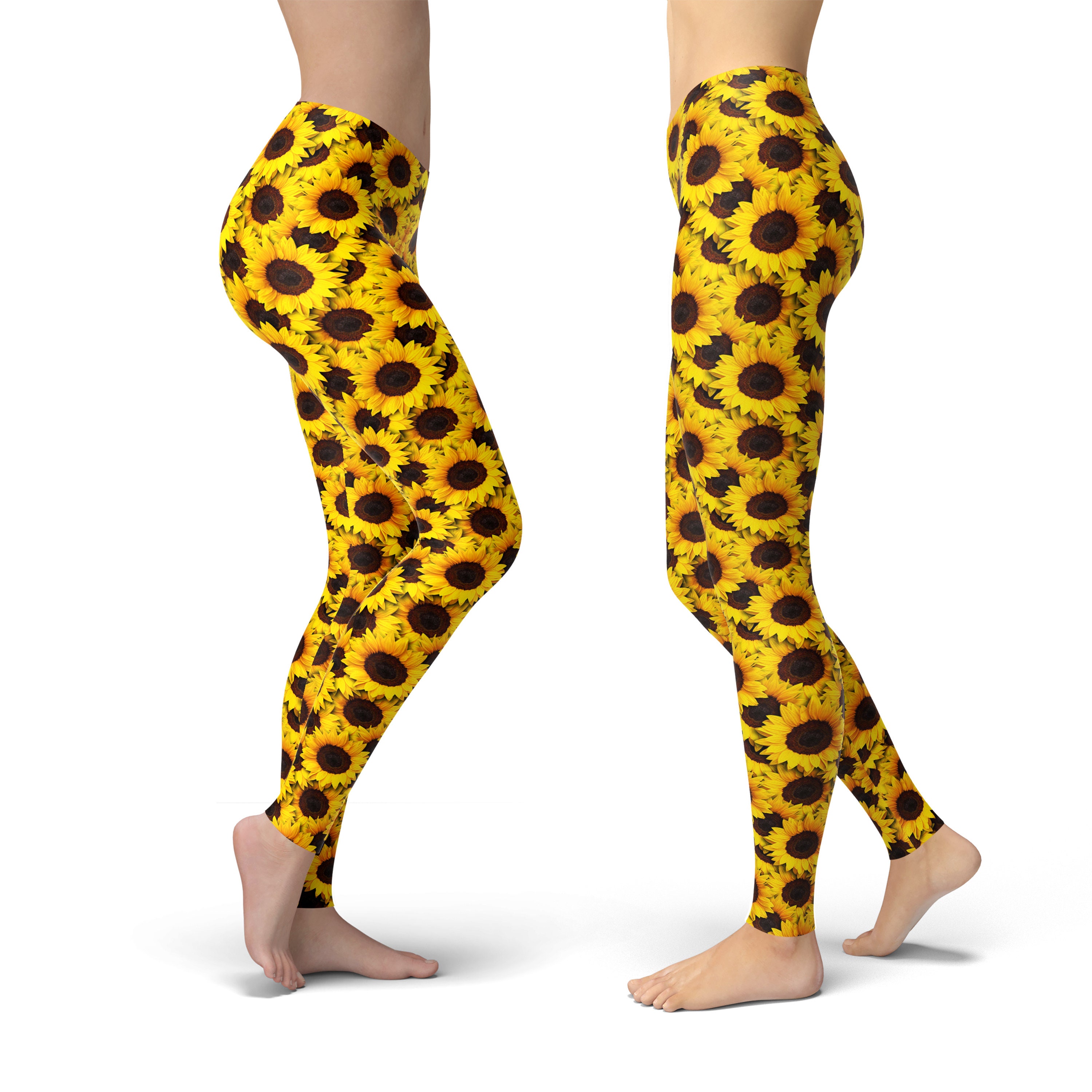 Discover Sunflower Leggings, Gift for Women