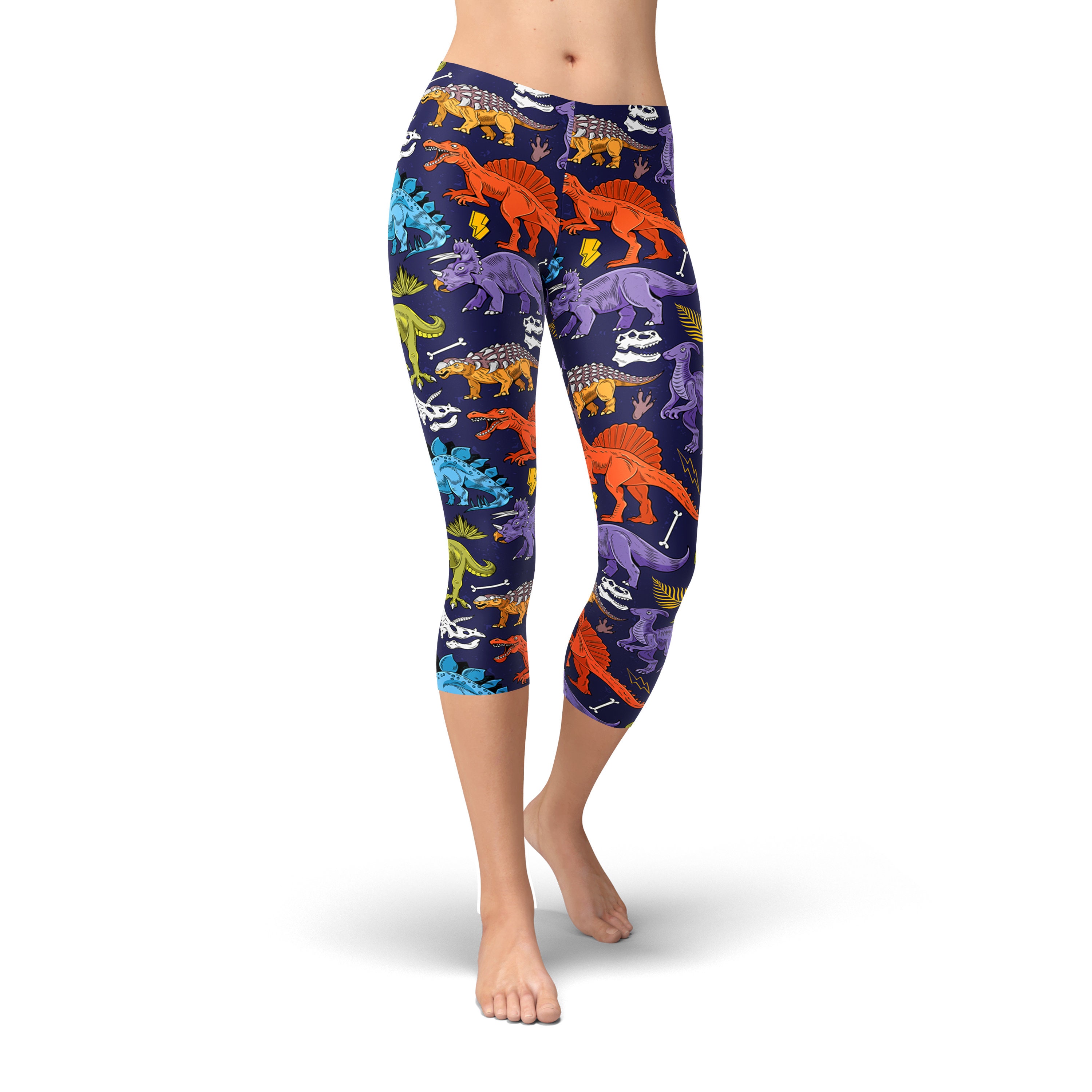 Dinosaurs Leggings Dino Animal Leggings Printed leggings Etsy