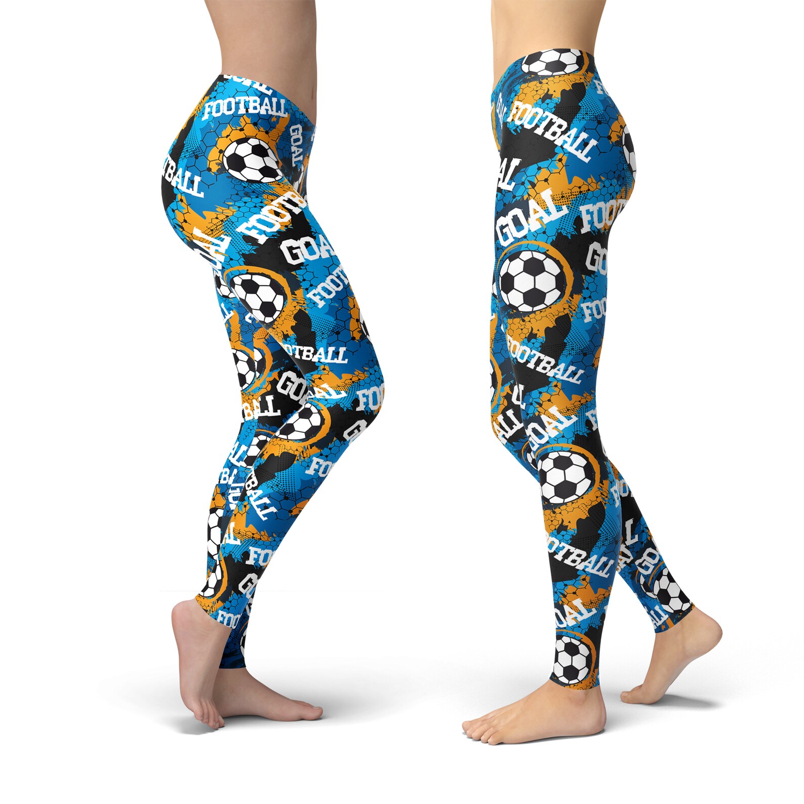 Football Leggings Soccer Leggings Sports Leggings Unique Etsy