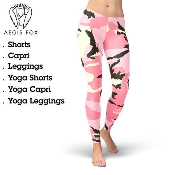 Pink Camo Leggings, Camouflage Leggings, Military Leggings, Army Leggings,  Fitness Leggings, Workout Leggings, Yoga Leggings, Yoga Shorts -  Canada