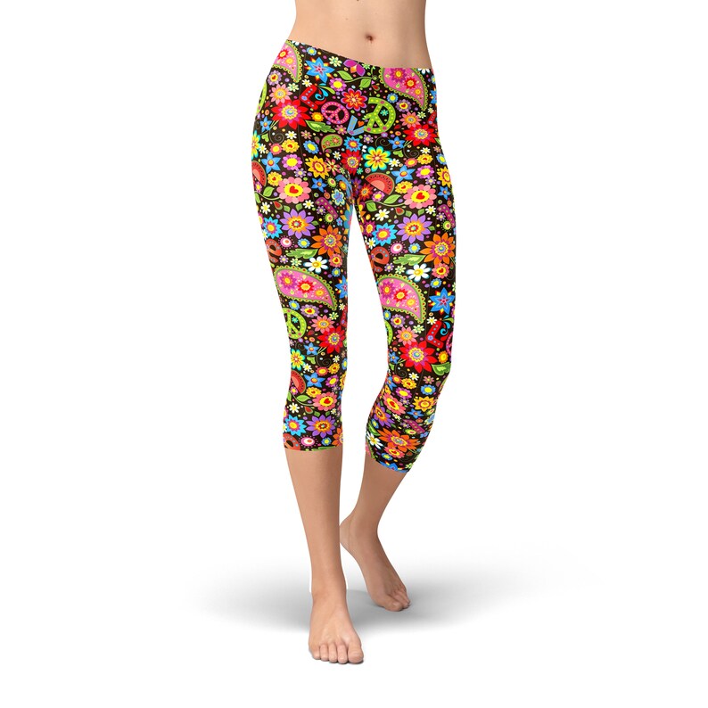 Hippie Leggings for Women Hippie Yoga Pants Hippie Clothes Etsy