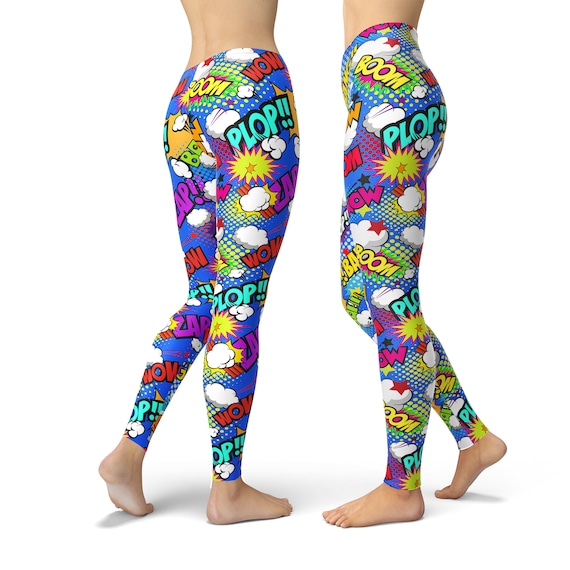 Comic Books Leggings, Superhero Leggings, Comic Print Leggings, Cool Pop  Art Leggings, Anime Leggings, Printed Leggings, Yoga Leggings -  Canada