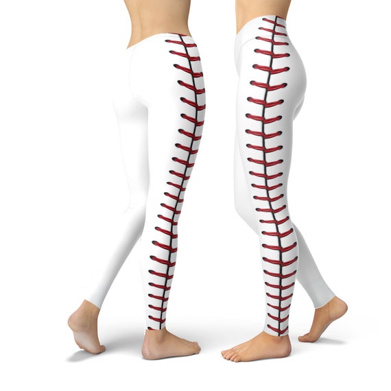 Stitch Seam Baseball Leggings for Women, Baseball Leggings, Sports Leggings,  Baseball Fanwear, Printed Leggings, Workout Leggings,yoga Pants -   Canada