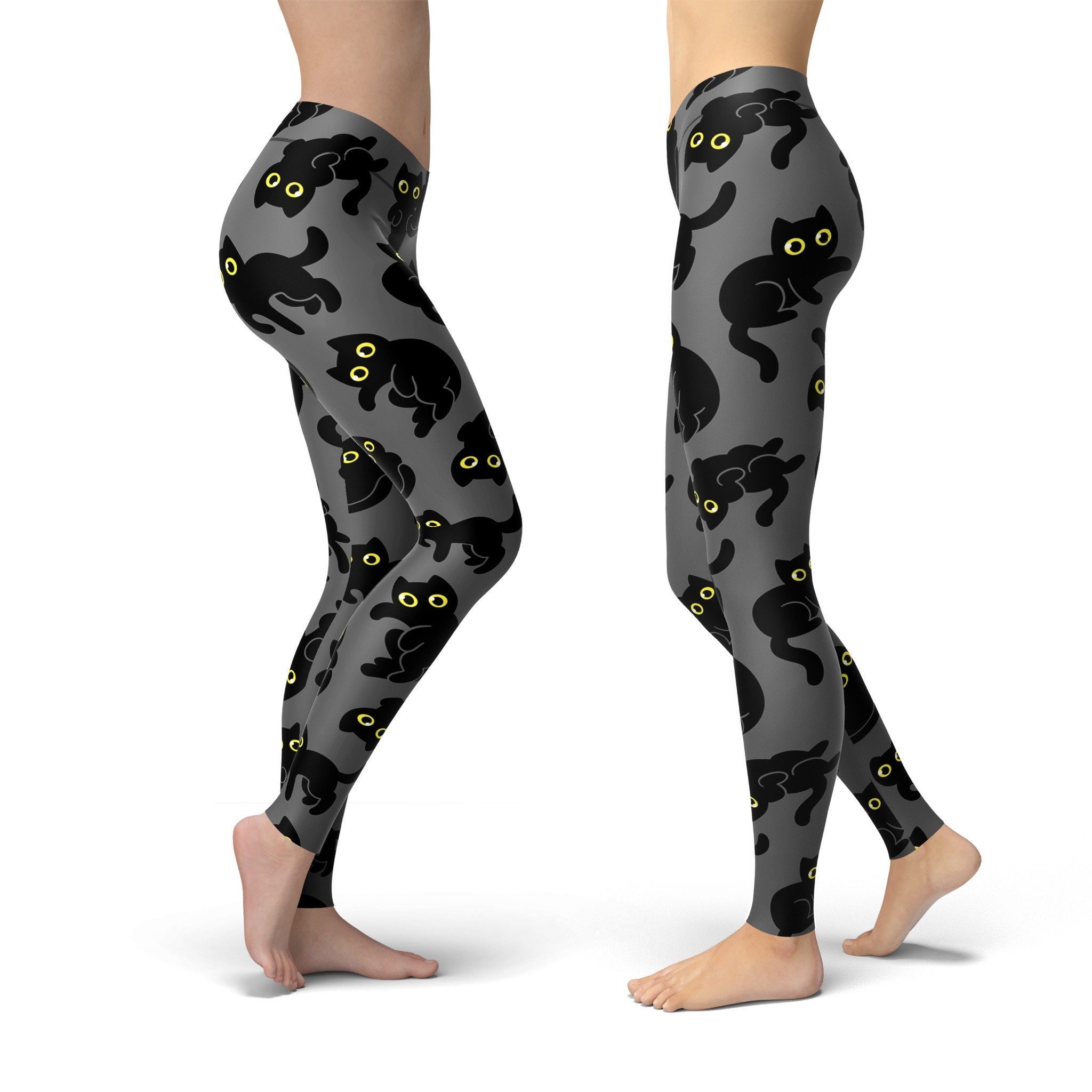 Discover Cat Print Leggings, Leggings Gift for Women