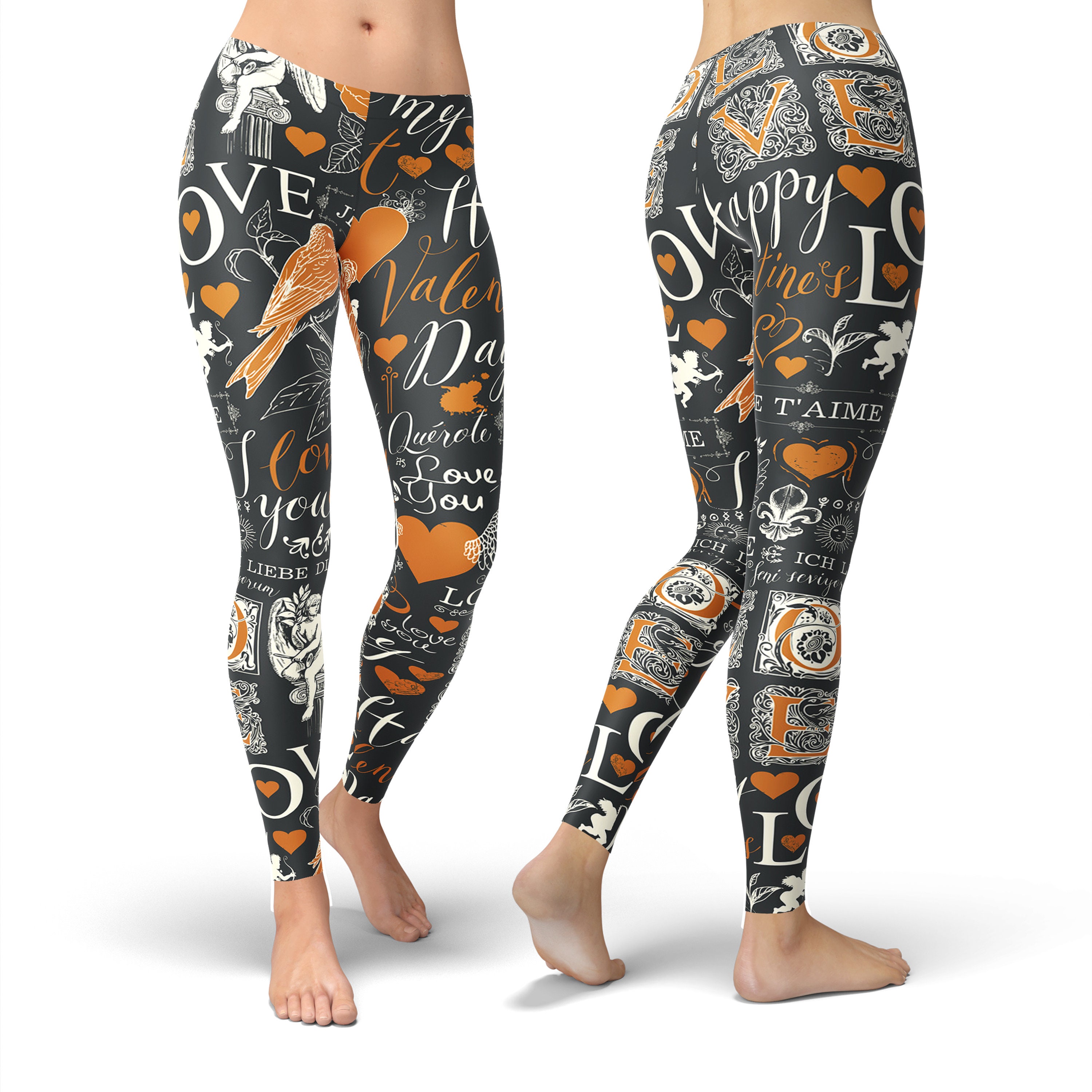 women's valentine's day leggings