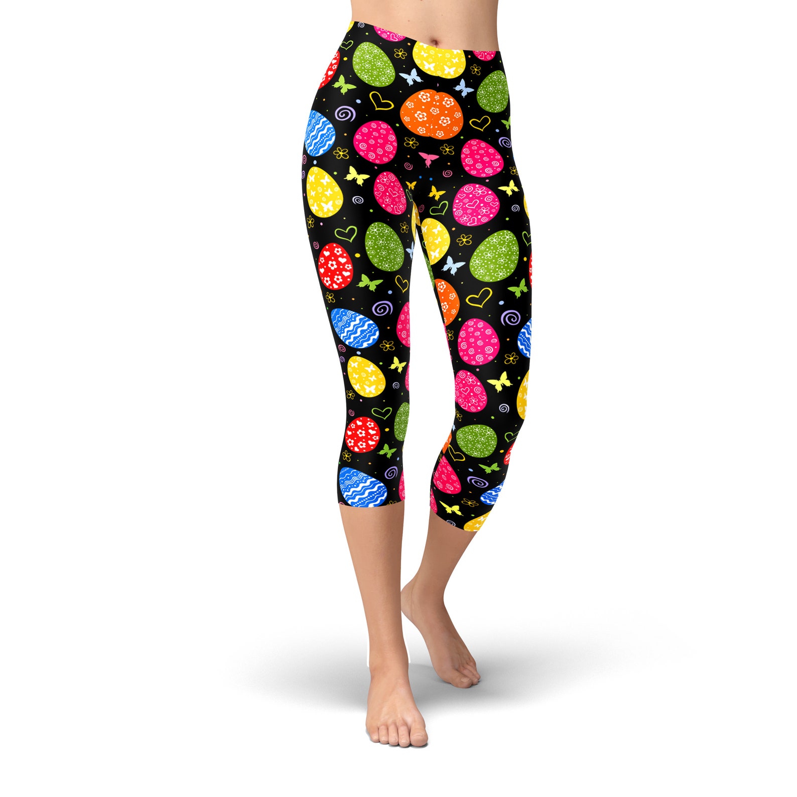 Easter leggings for women bunny leggings Easter egg Etsy