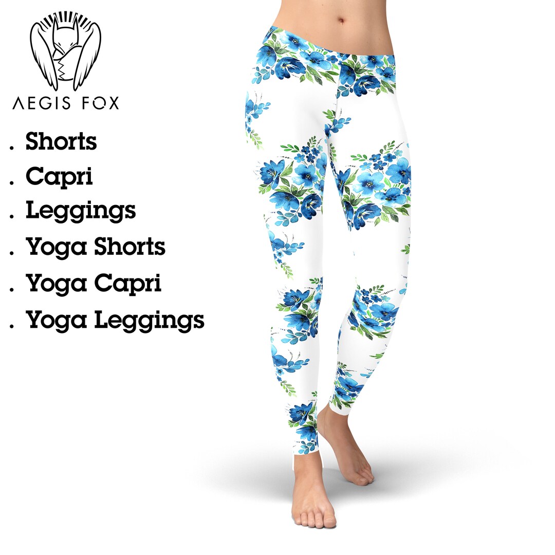 Watercolor Floral Leggings, Floral Leggings, Flower Leggings, Colorful