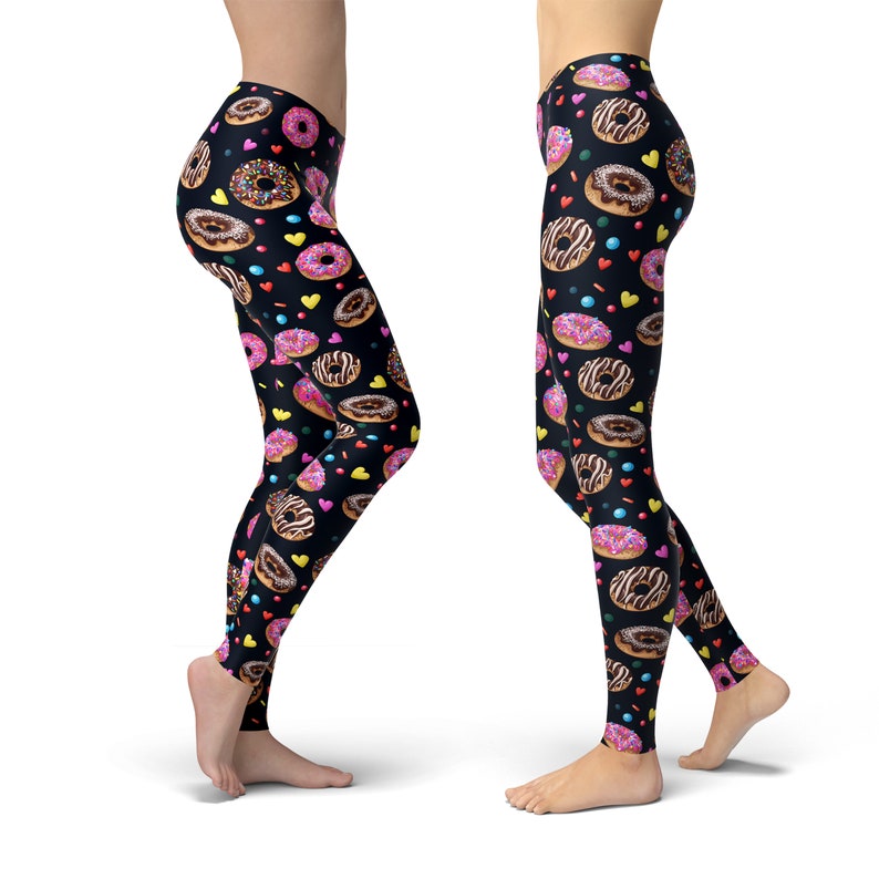Pattern Print Colorful Donut Women Leggings