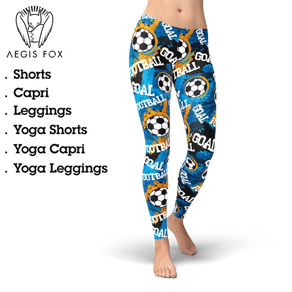 Women Workout Leggings Baseball Print Stretch Leggings 