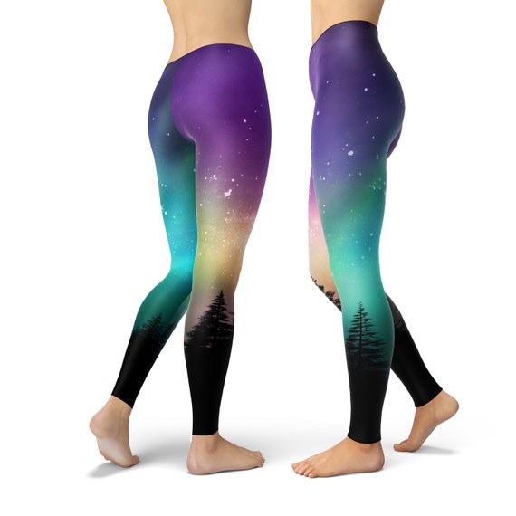 Buy Aurora Leggings, Galaxy Leggings, Yoga Leggings, Printed