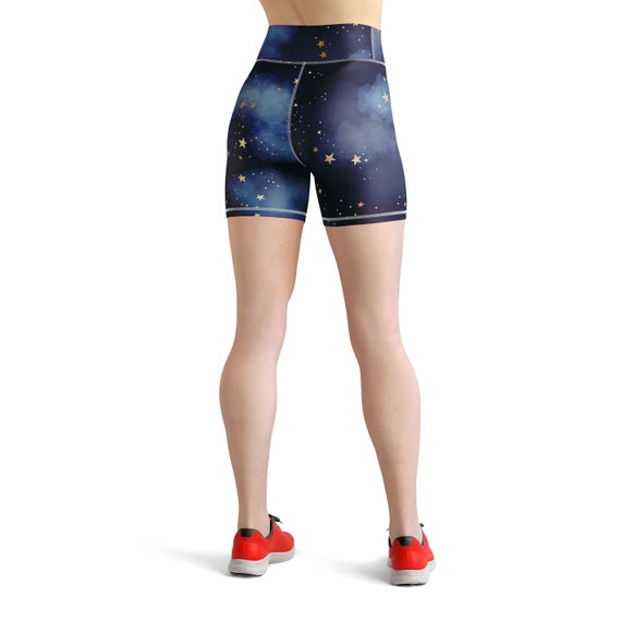 Midnight Blue Stars Galaxy Leggings