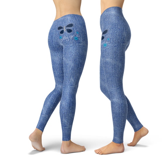 Buy Blue Jean Denim Leggings, Jean Leggings, Womens Jean Leggings, Jean  Tights, Printed Leggings, Yoga Leggings, Workout Leggings, Activewear Online  in India 