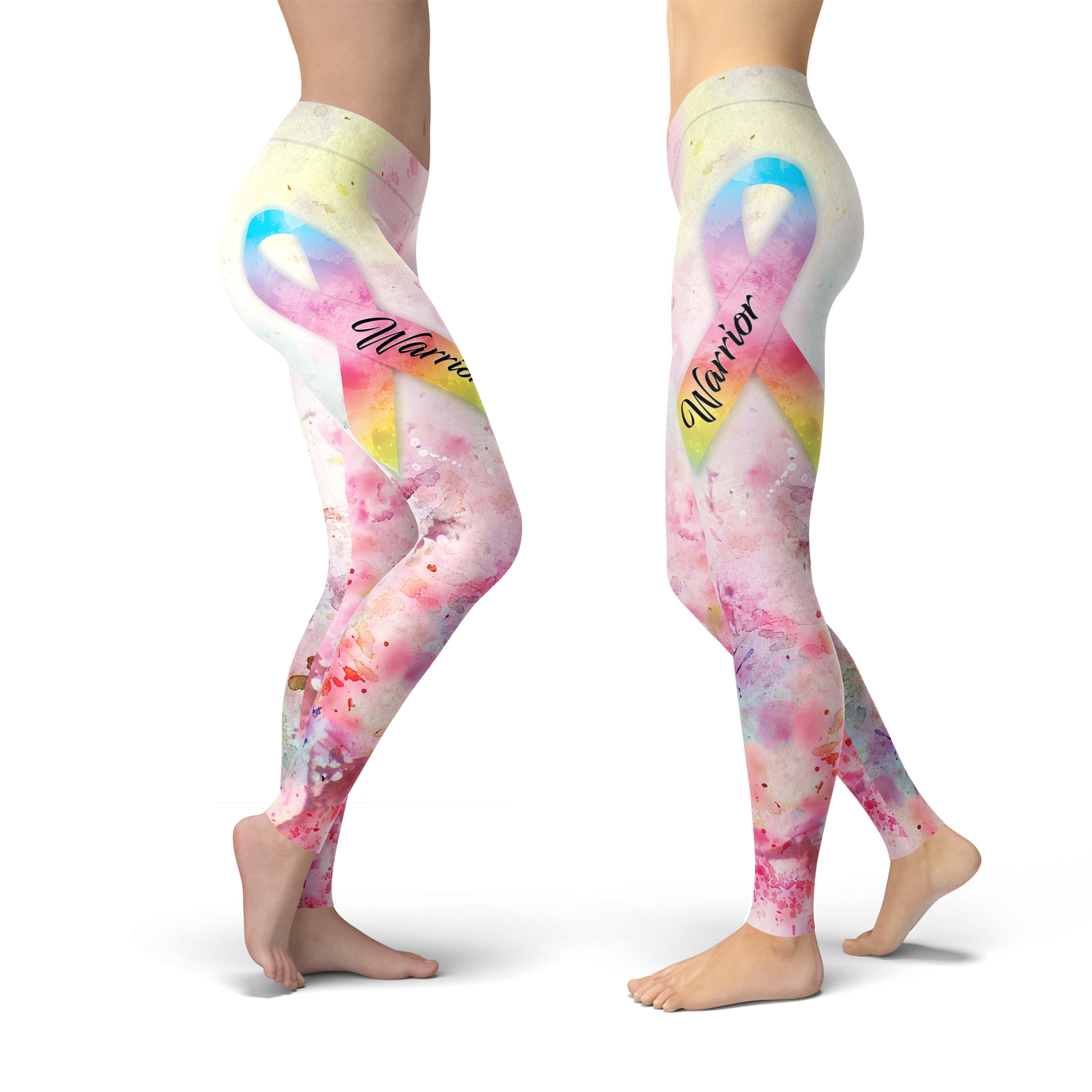 Discover Breast Cancer Awareness Ribbon Leggings, Gift for Women