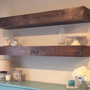 Long Floating Shelves, Floating Shelf, Large Floating Shelf, Floating Shelves, Farmhouse Shelf, Chunky Shelf, Long Shelf, Shelf