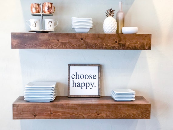 Etsy wooden floating shelves deals
