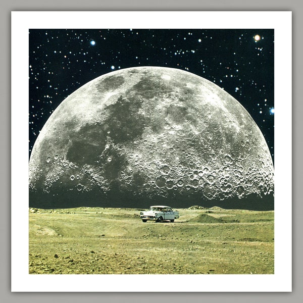 Surreal Moon Art - Etsy