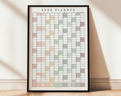 2026 Wall Planner printable, annual planner printable, Instant Download planner, 2026 Calendar print, birthday, Family planner printable