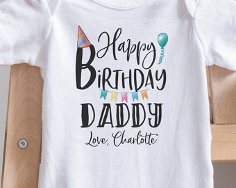 Happy Birthday Daddy Onesie® - Personalized Baby Outfit