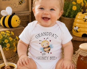 Grandpa's Little Honey Bee Onesie® - Valentine Baby Bodysuit