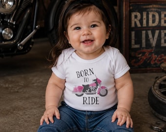Born To Ride Motorcycle Onesie® - Biker Baby Clothes