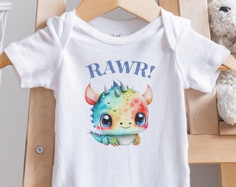 RAWR Onesie®, Roar Baby, Fun dragon baby clothes, Cute Baby Clothes, Baby Shower Gift, New Baby Gift, dragon Onesie®, Cute Baby Onesie®