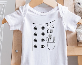 Sous Chef Onesie®, Cooking Baby Onesie®, Baby Shower Gift, Chef Baby Outfit, Mommy's Sous Chef, Daddy's Sous Chef, Cute Baby Clothes