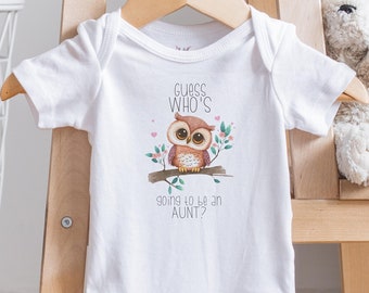 Guess Who's going to be an Aunt Onesie®, Pregnancy Reveal to Aunt, Pregnancy Reveal Onesie®, Baby Announcement