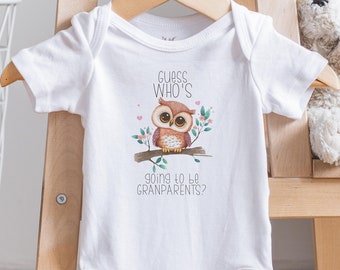 Guess Who's going to be Grandparents Onesie®, Pregnancy Reveal to Grandparents, Pregnancy Reveal Onesie®, Baby Announcement