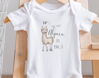 Tia Onesies®,Tia Alpaca My Bags Onesie®, Tia Loves Me, Tia Baby Clothes, Tia's house