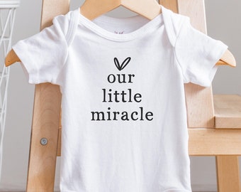 Our Little Miracle Onesies®, Miracle Baby Clothes, Newborn Gifts, Coming Home Outfit, Unisex Baby Clothes, Minimalist Onesies®, Baby Shower