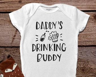 Daddy's Drinking Buddy Onesie®, Funny Baby Onesies®, Pregnancy Reveal to Dad, Daddy Onesie®, Fathers Day Onesie®, Baby Boy Clothes