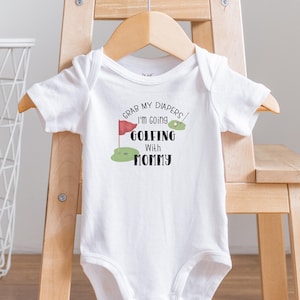 Golfing with Mommy Onesie®, Mommy&#39;s Golfing Buddy, Golf Baby Clothes, Baby Shower Gift, Mommy Onesie®, Mother&#39;s Day Onesie®, Mom to Be