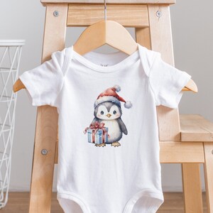 Penguin Christmas Onesie®, Christmas Onesie®, Penguin Onesies®, Baby Christmas Outfit, Bitty Baby Clothes, Christmas Baby