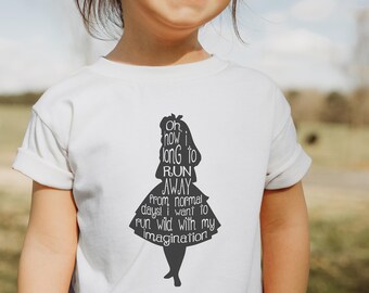 Alice in Wonderland Toddler Shirt, Shirts for Girls, Book Character Shirts, Toddler Girl Gift, Cute Toddler Shirts, Toddler Girl Clothes