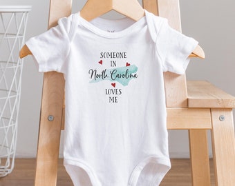 North Carolina Baby Onesie®, Watercolor State Gift