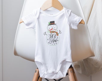 Snowman Onesie®, Let It Snow Onesie®, Christmas Onesie, Winter Onesie, Baby Shower Gift, Snowman Outfit, Baby Girl Clothes, Baby Boy Clothes