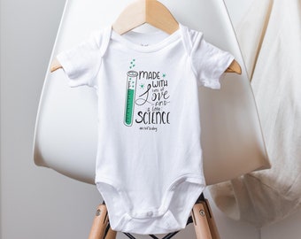 Made with Love and Science Onesie®, Funny IVF Baby Gift